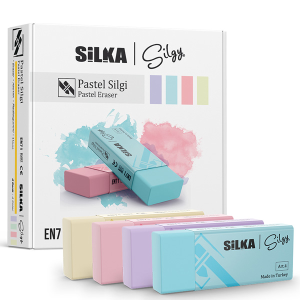 Silka Silgi Pastel 4 Renk (24 lü) Art.44