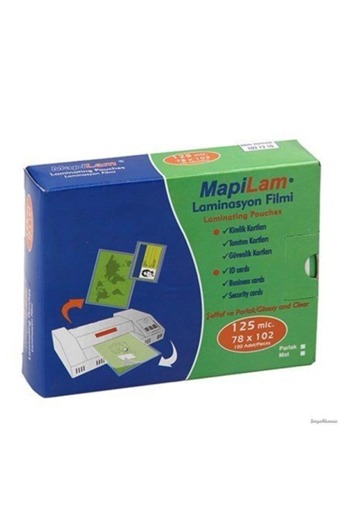 Mapi Laminasyon Filmi Parlak 78x 102 125 MIC (100 LÜ) 102 12 10
