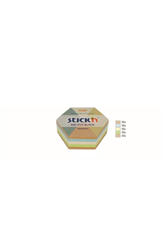 Hopax Stickn Yapışkan Notblok 61x67 Kraft Altıgen 250 YP 21828