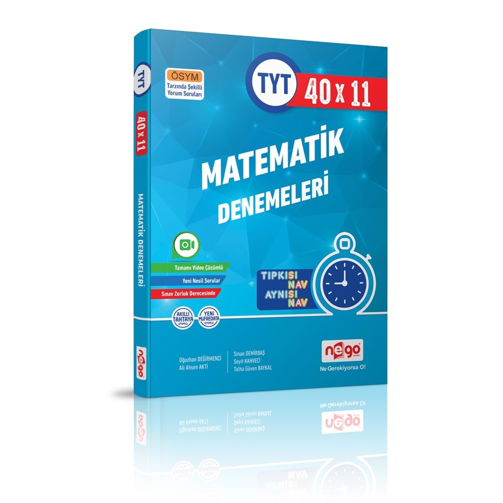 NEGO TYT 40*11 MATEMATİK BRANŞ DENEMELERİ