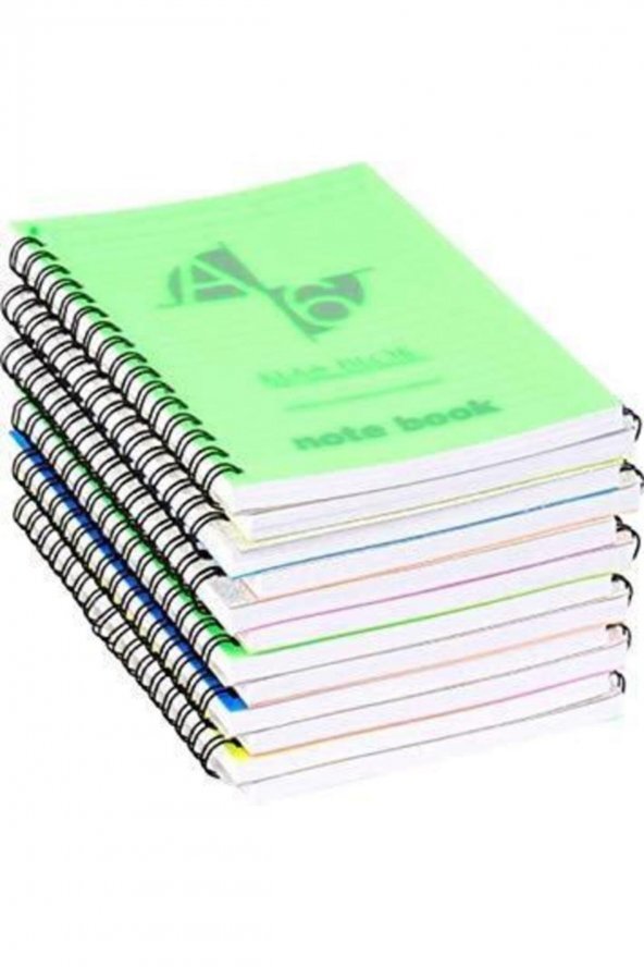 Klas Bloknot Spiralli Plastik Kapak Çizgili 72 YP A6-12 LI PAKET-12-LI-PKT