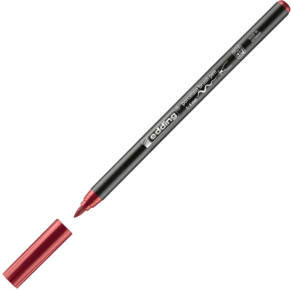 Edding Porselen Kalemi Fırça Uçlu 1-4 MM Bordo 4200-10-PKT