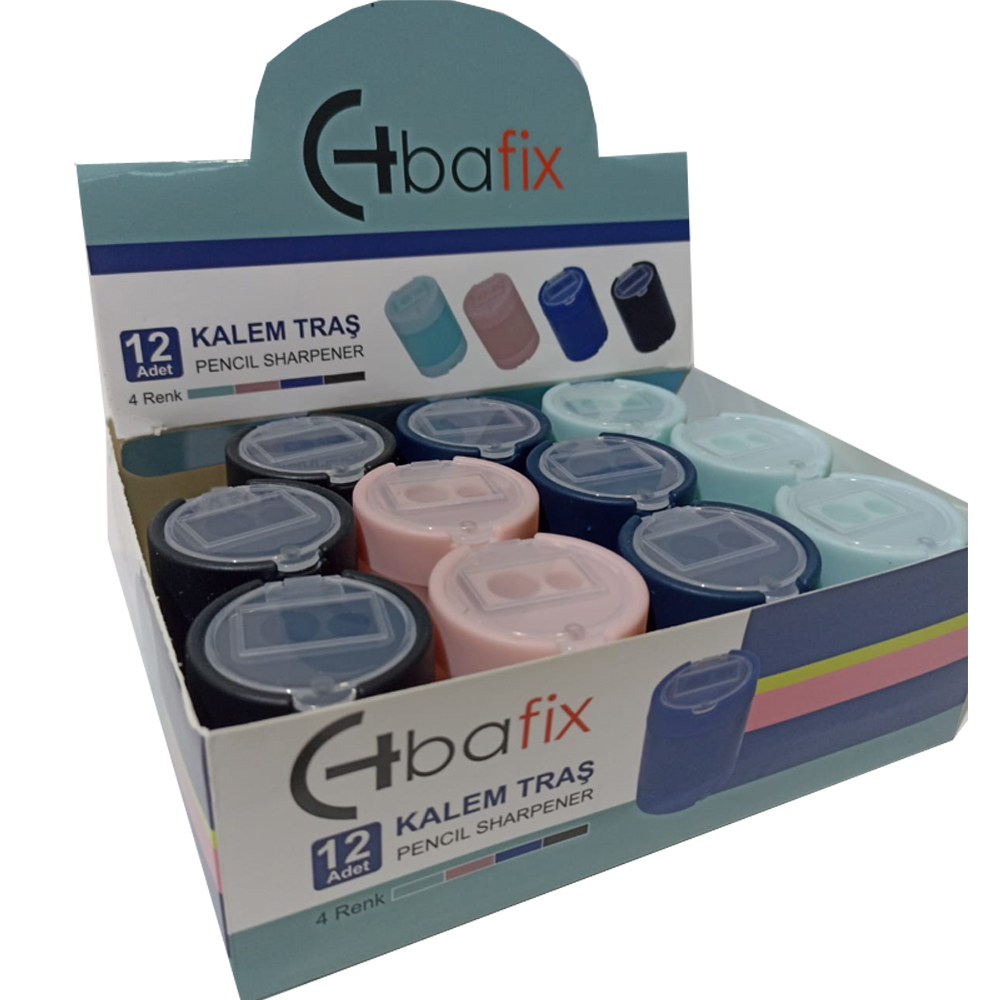 Bafix Kalemtraş Çift Delikli Kapaklı TS8142