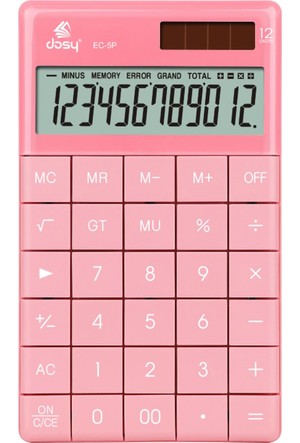 Dosy Hesap Makinesi Orta Boy Pembe EC-5P