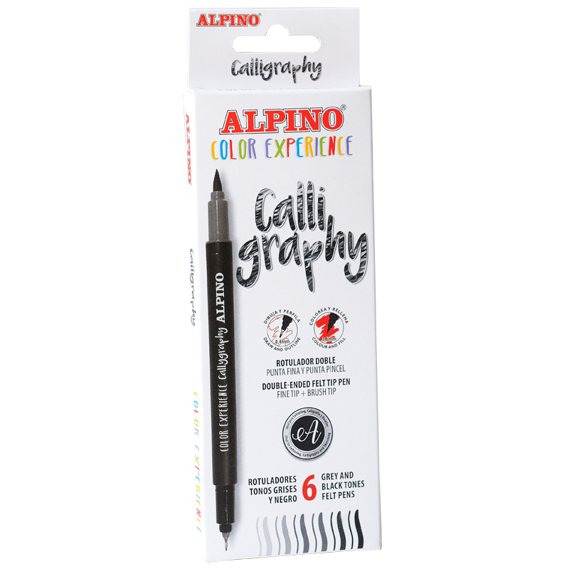 Alpino Calıgraphy Set 6 Lı Çift Yönlü AR-001040