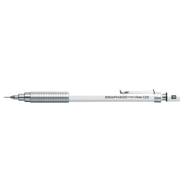 Pentel Çizim Kalemi Graph 600 0.5 MM Beyaz PG605-W