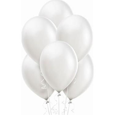 Balonevi Balon Metalik Beyaz 12 İnc 100 Lü
