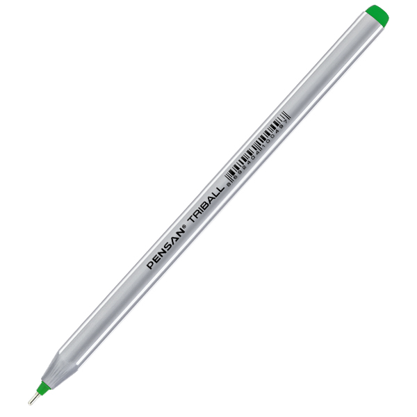 Pensan Tükenmez Kalem Triball 1.0 MM Bilye Uç Yeşil 12 Lİ-12-LI-PKT