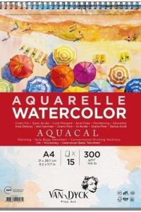 Van Dyck Sulu Boya Blok Aquacal İnce Dokulu Cldpres A4+Üst Sprl  15 YP