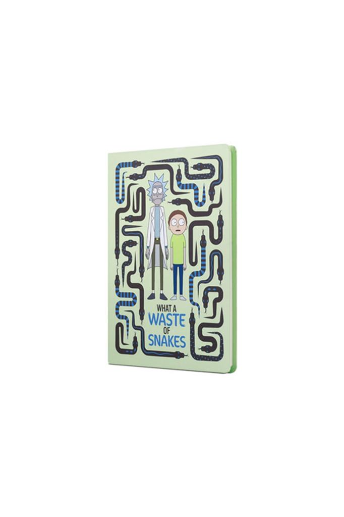 Mabbels Rick And Morty Sert Kapak Butiknot Defteri Yılan Krem 80 Yaprak Çizgisiz 15x21cm Dft-388074 