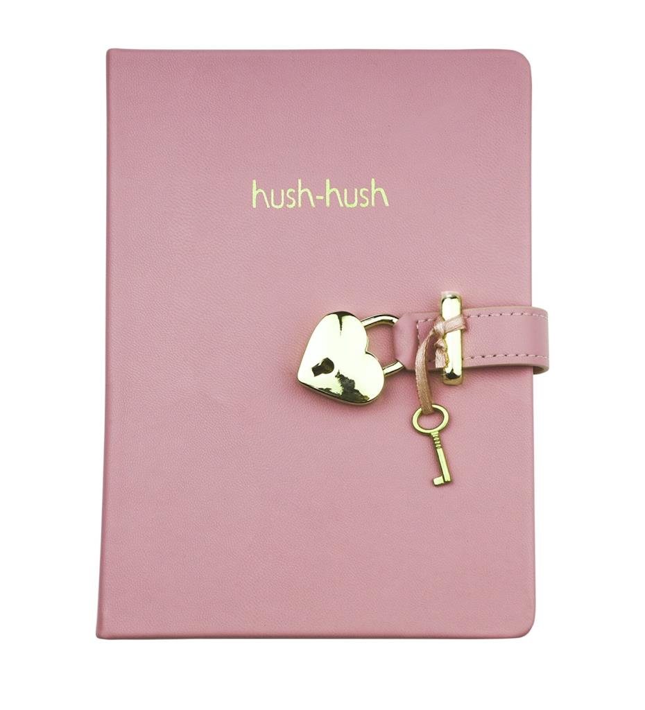 Vj Defter Hush Hush Kilitli 13x18 80 GR 160 YP Çizgili Lila 1333