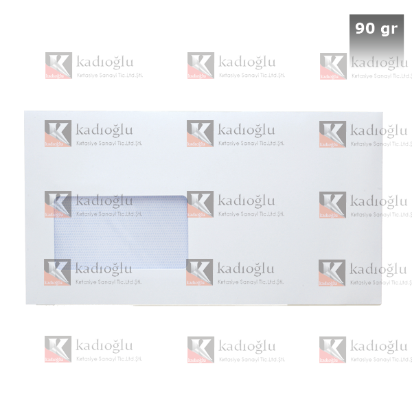 Asil Doğan Diplomat Zarfı Pencereli 105x240 90 GR Silikon AS-1001-500-KUTU