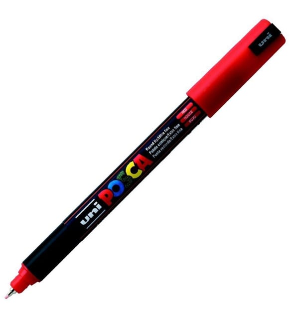 Uni-Ball Posca 0.7 Su Bazlı Poster Markörü Kırmızı N PC-1M