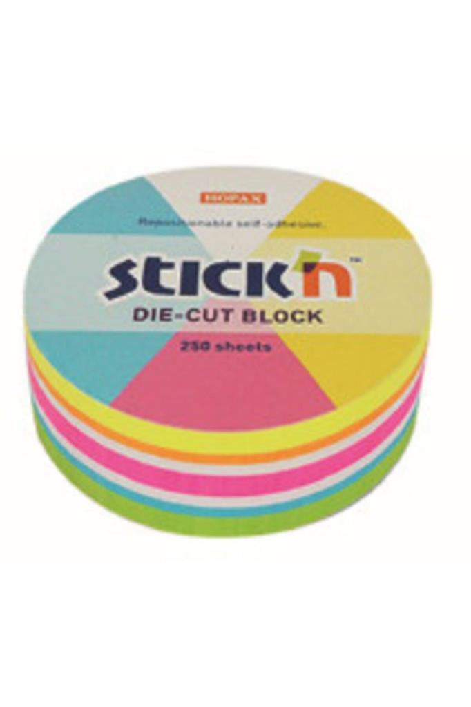 Hopax Stickn Yapışkan Notblok 67x67 Neon Yuvar. 250 YP 21830