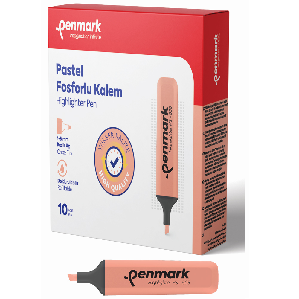 Penmark Pastel Fosforlu Kalem Yavruağzı (10 adet) HS 505 09