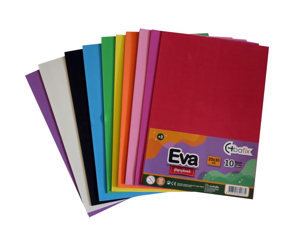 Bafix Eva Yapışkanlı 20x30 10 Renk Karışık-10-PKT