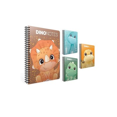 Gıpta Dıno Notes Spiralli Karton Kapak Defter A4 80 Çizgili