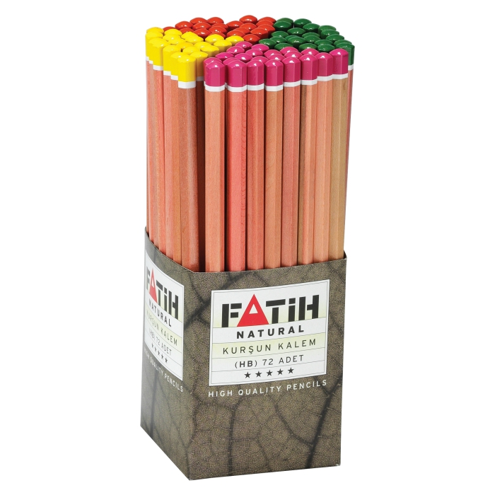 Fatih Kurşun Kalem Natural Köşeli 12210 100 LÜ
