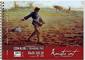 Karatis Çizim Blok Spiralli Art 120 GR 25x35 15 YP 482006-99