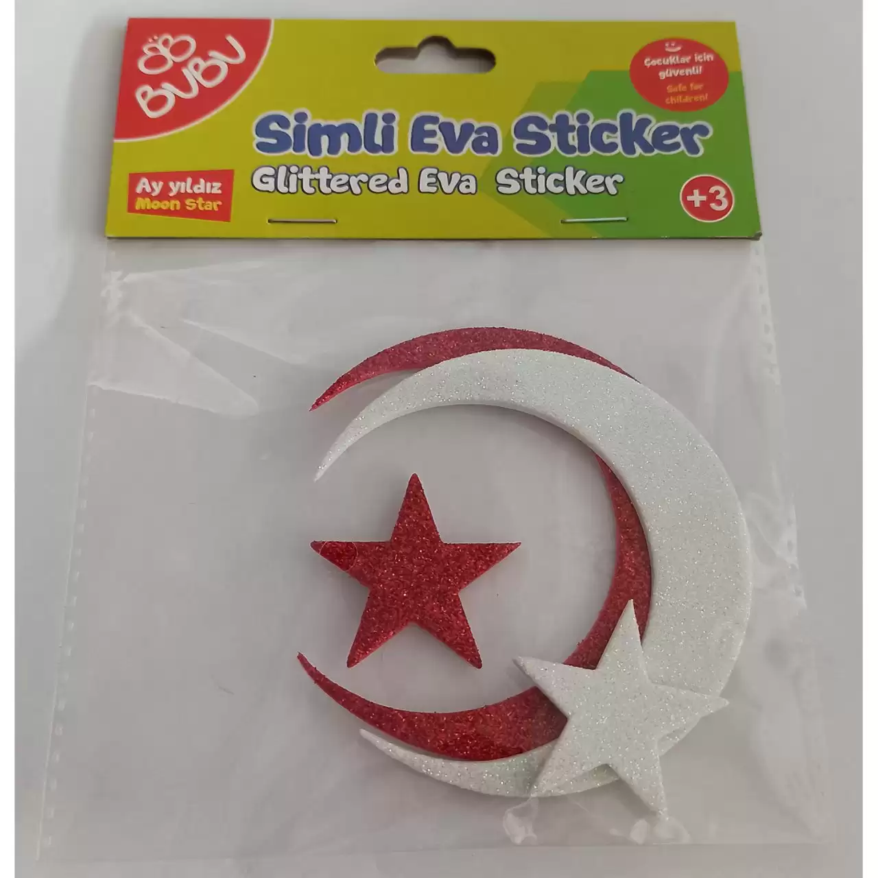 Bu-Bu Simli Eva Sticker Ay Ve Yıldız BUBU-STS047