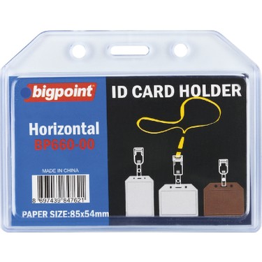 Bigpoint Kart Kabı Soft Yatay 85x54 MM BP660-5-PKT