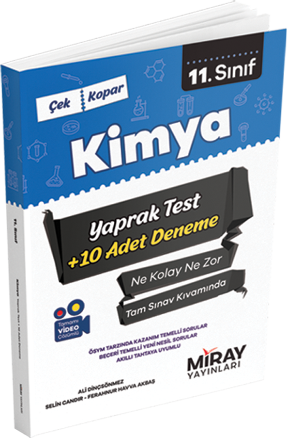 Miray 11. Sınıf Kimya Yaprak Testler