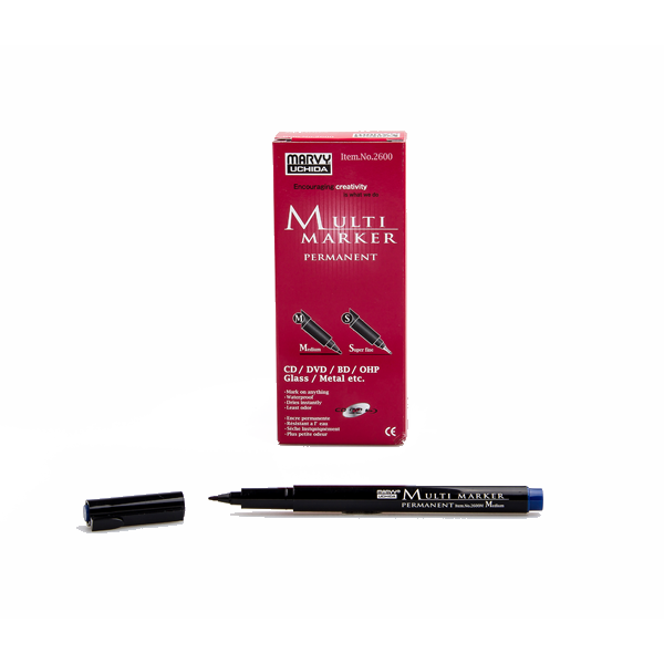 Marvy Asetat Kalemi Permanent M Seri Mavi 2600M-3  ( 12 adet )
