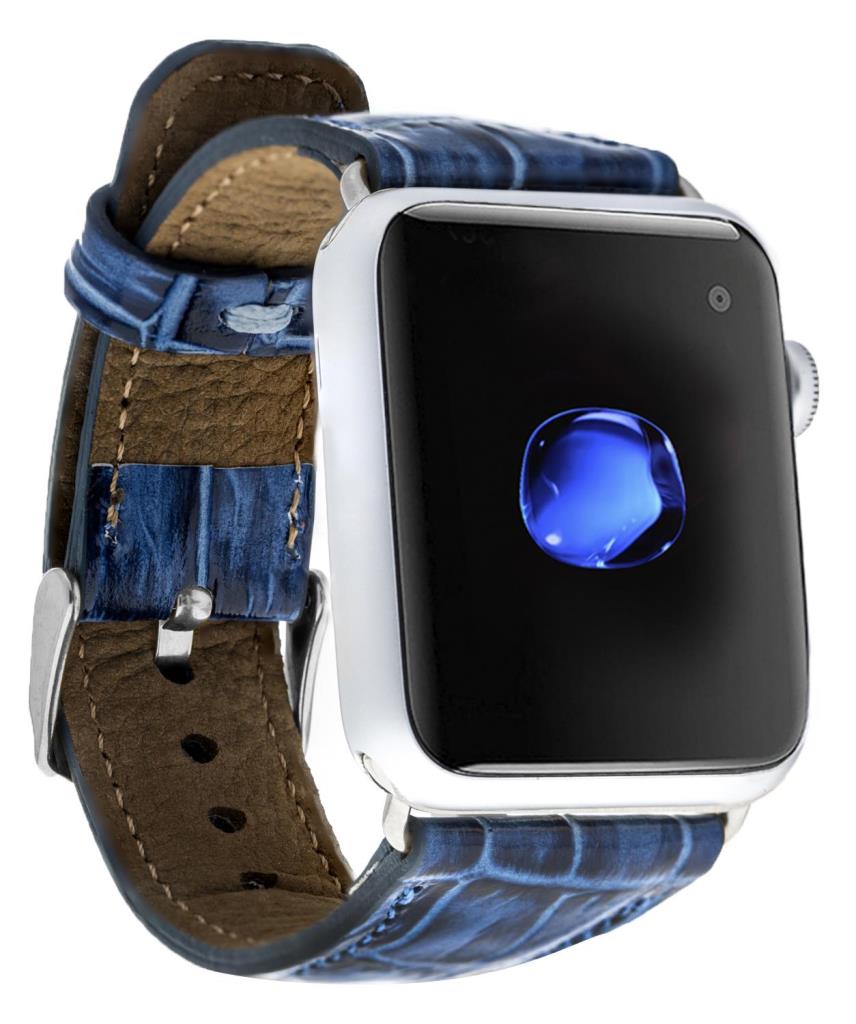 Apple Watch Uyumlu Deri Kordon 42-44-45mm Croco YK07