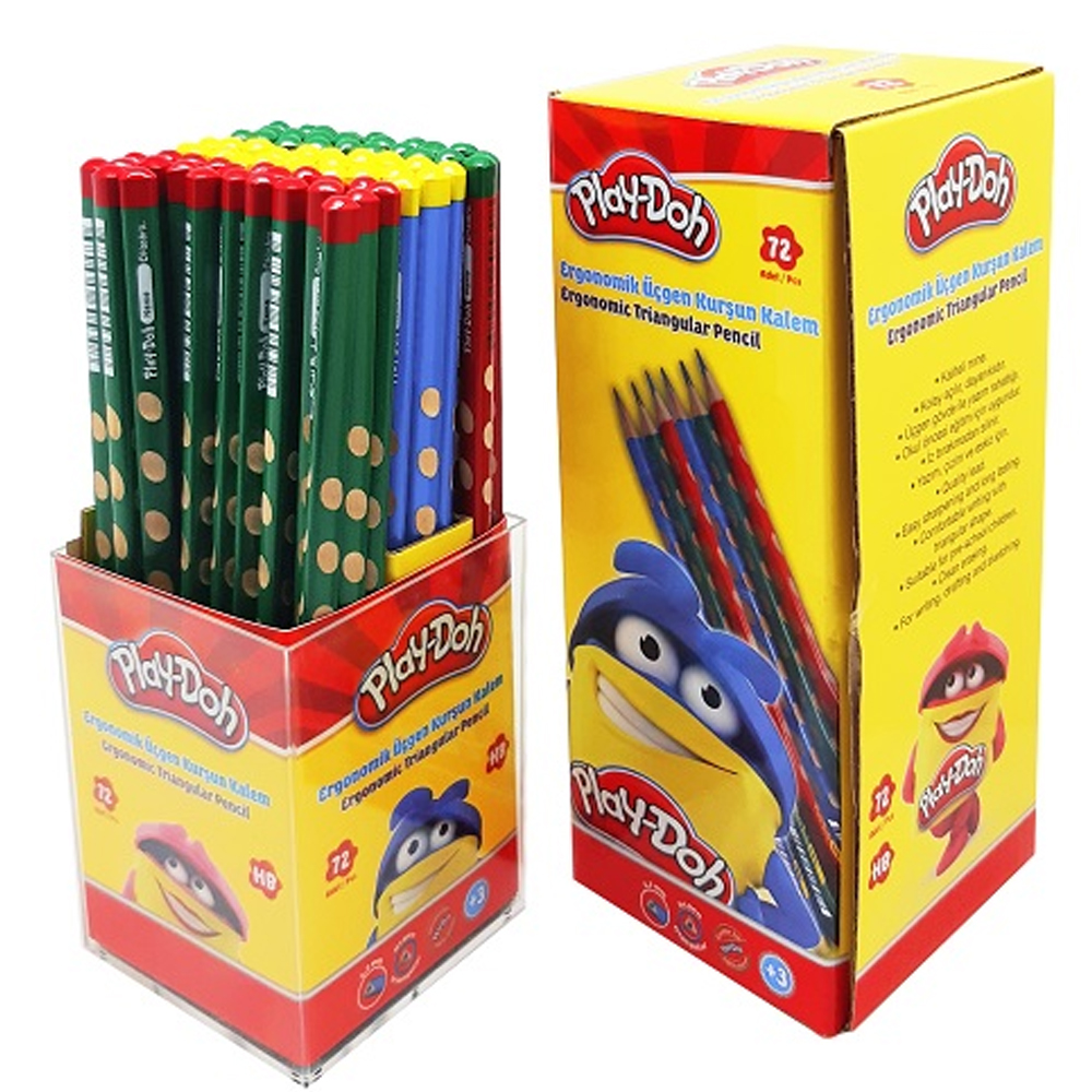 Play-Doh Kurşun Kalem Oluklu Üçgen 72 Li PLAY-KK013
