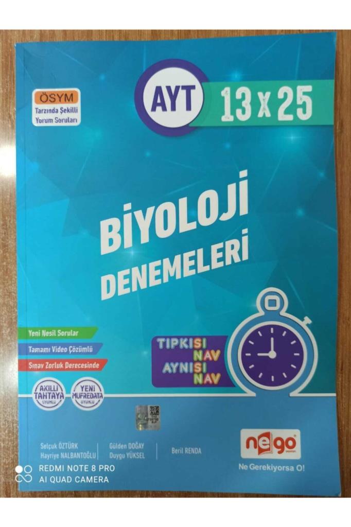 NEGO AYT 13*25 BİYOLOJİ BRANŞ DENEMELERİ