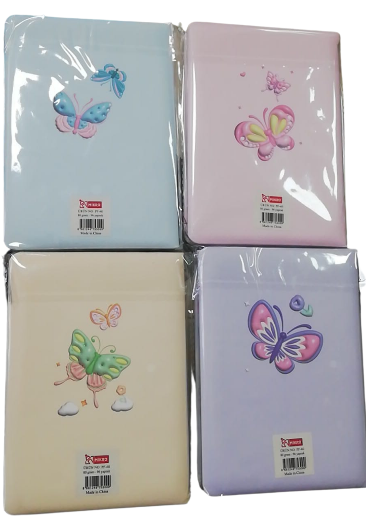 Mikro Not Defteri Puffy Butterflys Pf-60