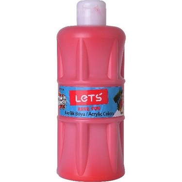 Lets Akrilik Boya 500 ML Kırmızı L-5303