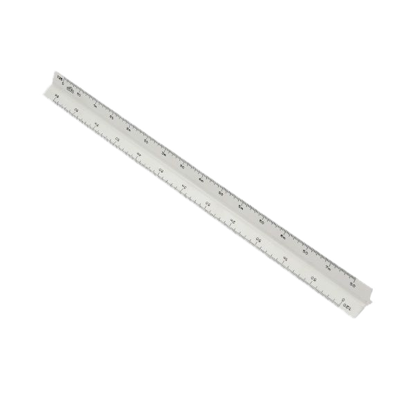 Hatas Mikyas Cetvel Plastik 1/20-25-50-75-100-125 0270-10 LU PAKET-10-LI-PKT