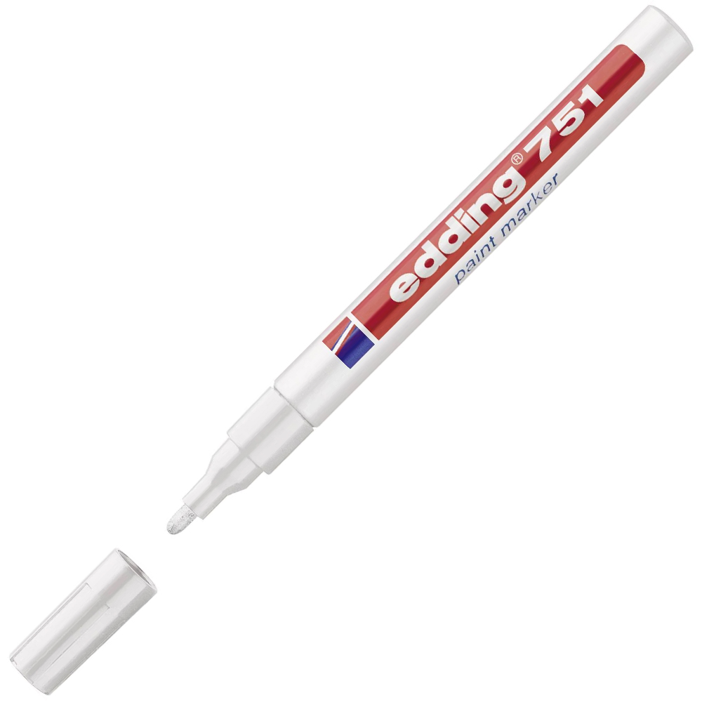 Edding Markör Boya Dekor Yuvarlak Uçlu 1-2 MM Beyaz (10 adet) 751