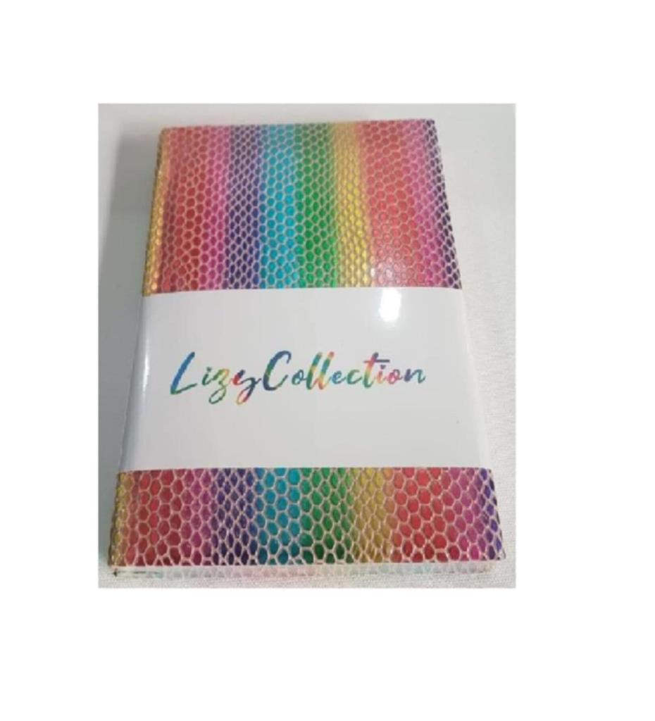 Liz Defter Rainbow Suni Deri 17x24 168 YP Çizgili