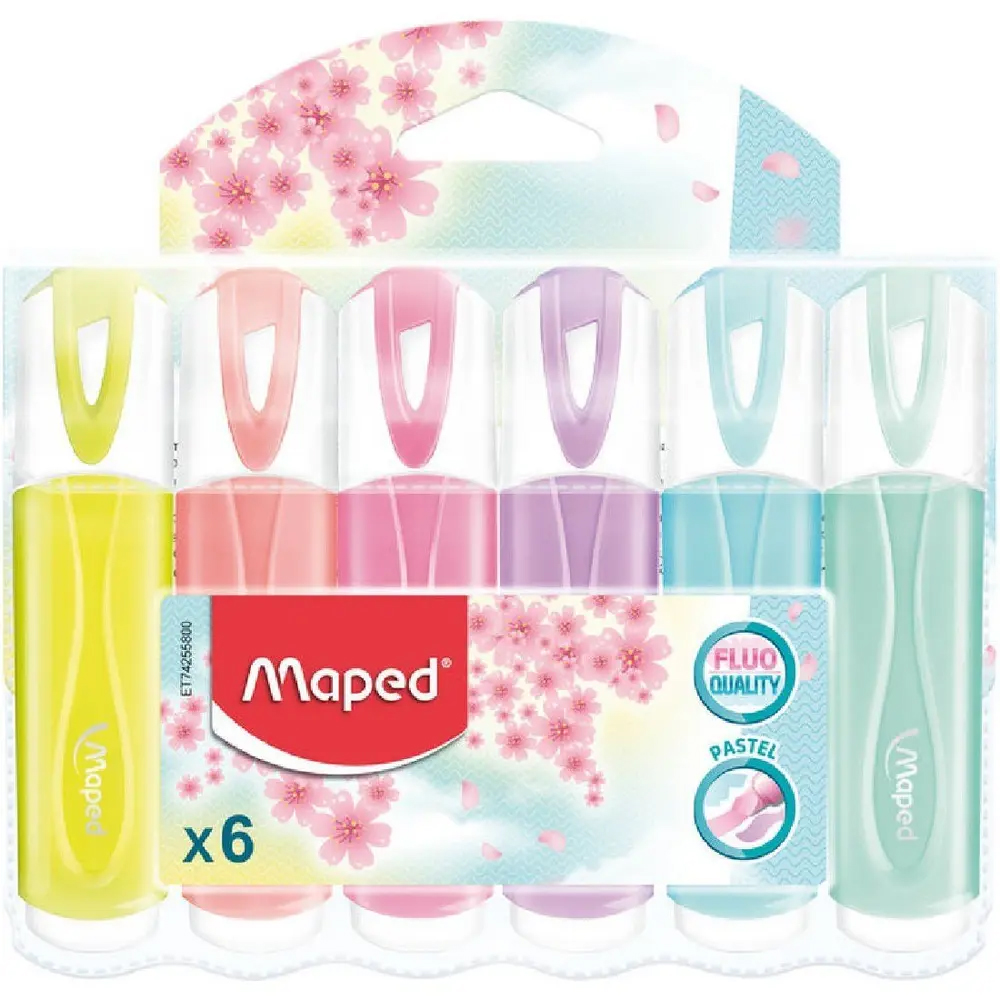 Maped Fosforlu Kalem Pastel Renk 6 LI 742558