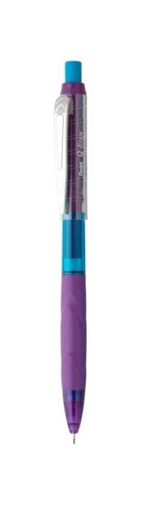 Pentel Versatil Kalem Metal Klipsli Büyük Boy Silgili Q-ERASE 0.7 MM Mor