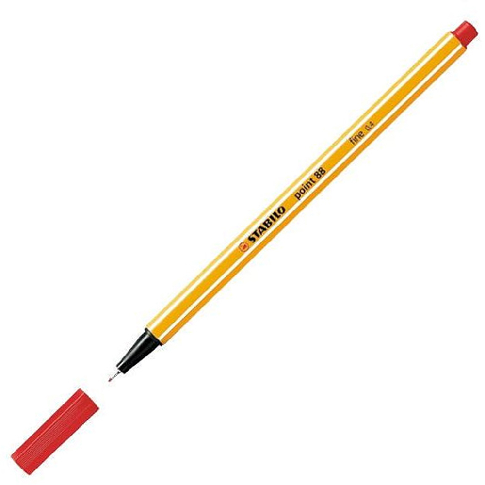 Stabilo Keçe Uçlu İnce Kalem 88 Point 0.4 MM Kırmızı (10 adet) 88/40