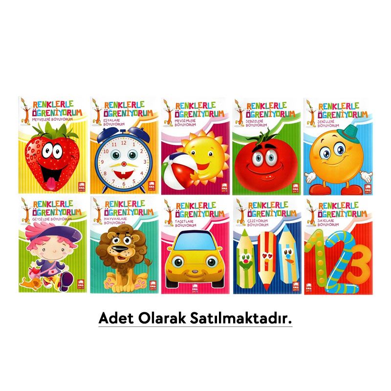 Ema Renklerle Öğreniyorum Boyama 1-10/Emaçocuk