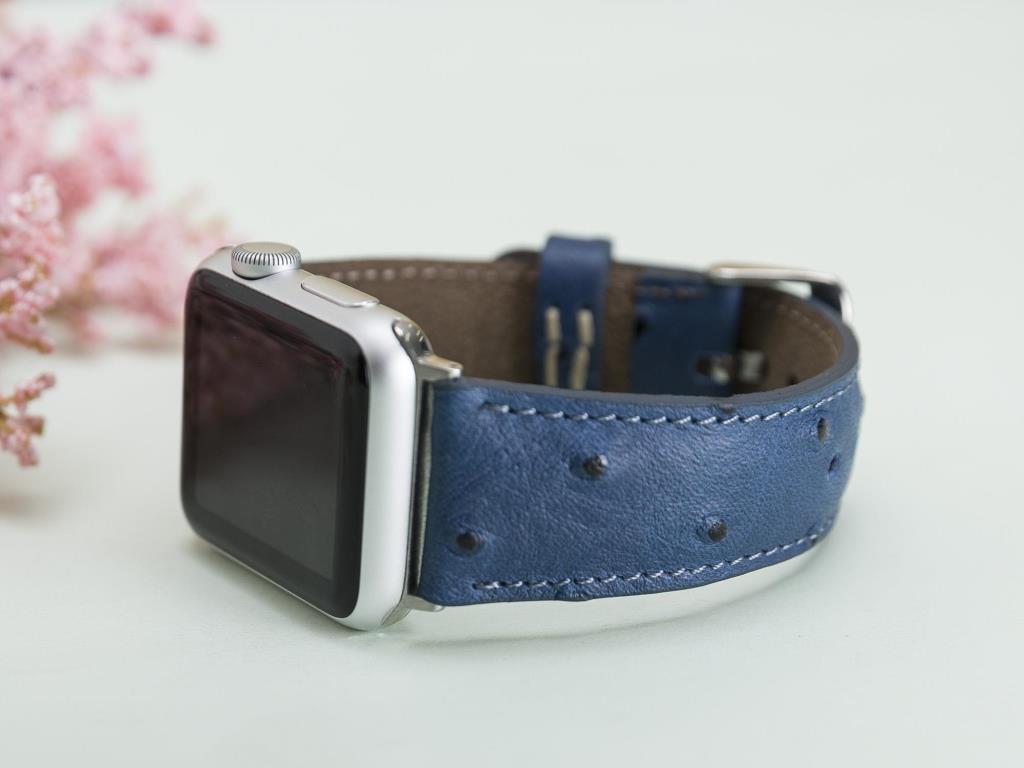Apple Watch Deri Kordon 38-40mm DE8 Mavi