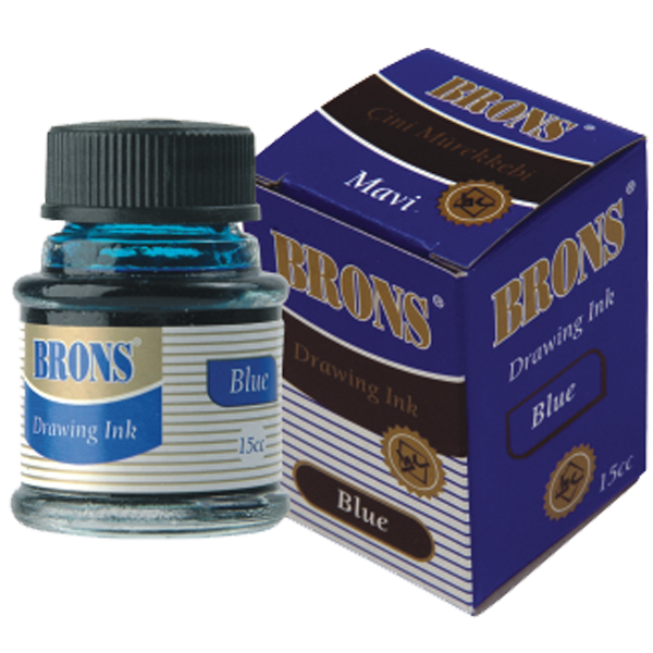 Brons Çini Mürekkebi 20 CC Siyah BR-317 ( 12 adet )