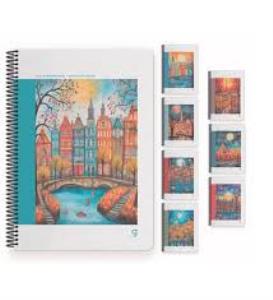 Gıpta Cıty Spiralli Sert Kapak Defter 17x24 80 YP Kareli