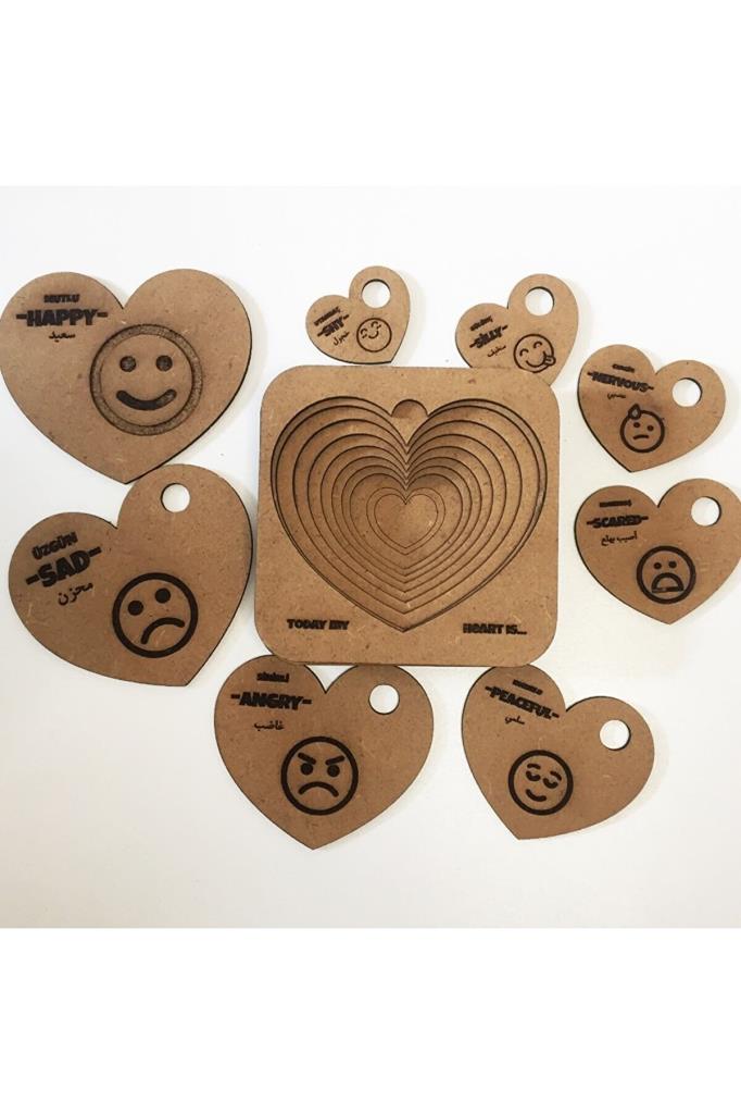 Moon Beavers Emojiler Ahşap Eğitici Oyun