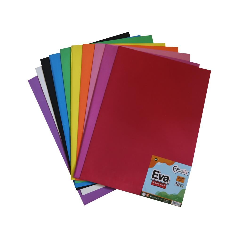Bafix Eva Düz Renk 2.0 MM 50x70 Karışık-10-PKT