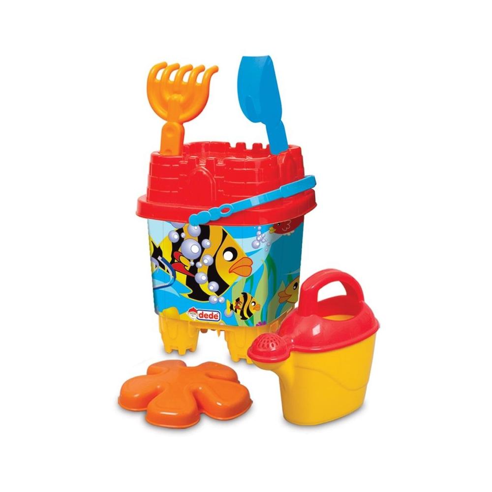 Dede Resimli Küçük Kale Kova Set (karışık renk) 03092