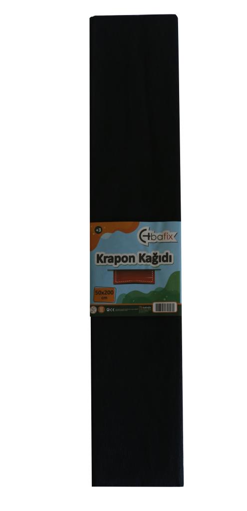 Bafix Krapon Kağıdı 10 LU 50x200 CM Siyah-10-PKT