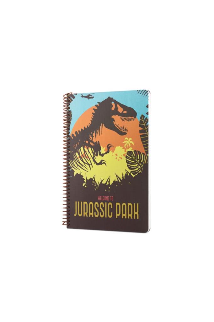 Mabbels Jurassic Park Wellcome To Spiralli Not Defteri Kahverengi 80 Yaprak Çizgili 17x24cm Dft-3886