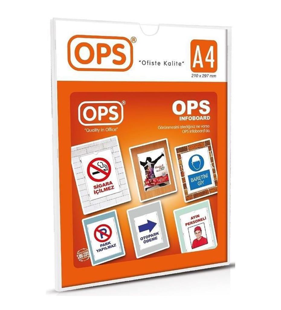 Ops Afiş Taşıyıcı Sergileme Ürünü Duvar Tipi A4 070