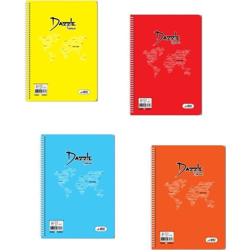 Umut Dazzle Soft Spiralli Plastik Kapak 40 YP Kareli A4-12 li