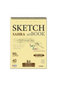 Sahra Spiralli 24,5x34,5 Blok.90 Gr.Ivory Kağıt